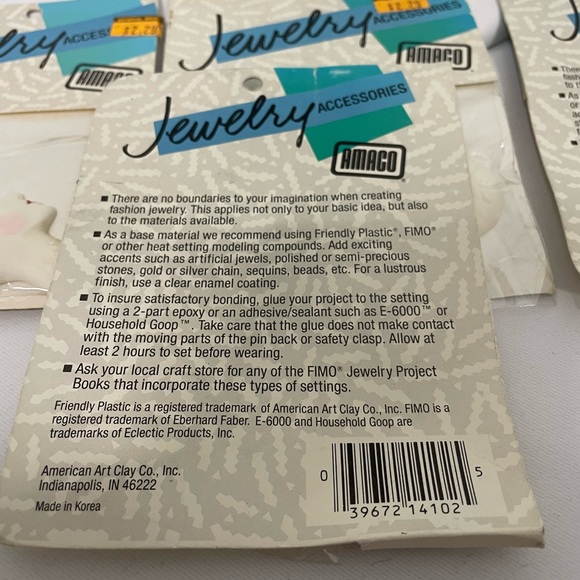 VTG AMACO Friendly Plastic jewelry accessories ‘porcelain-like faces’ lot of 9 - Picture 5 of 6